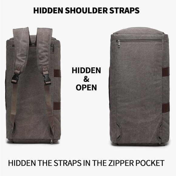 🆕 Convertible carry on Garment Bag - 2 in 1 Hanging Suitcase, unisex, gray - Picture 2 of 13